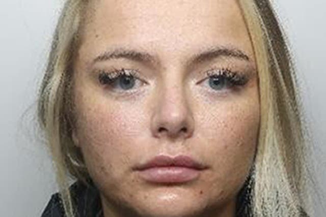 <p>Former prison officer Katie Evans who has been jailed for 21 months at Sheffield Crown Court after having an intimate relationship with prisoner, Daniel Brownley, at Doncaster Prison in South Yorkshire</p>