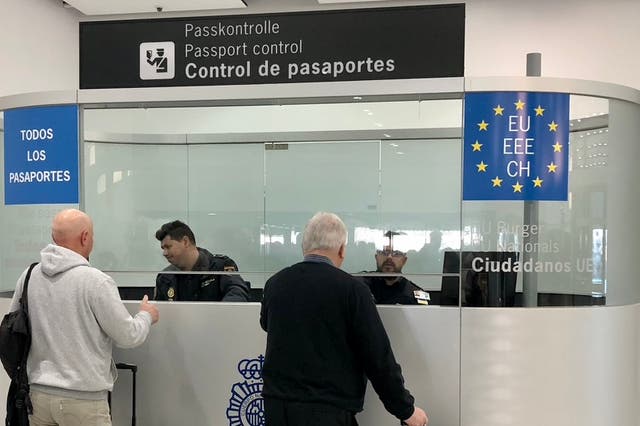 <p>Double standards: British tourists must use the 'all tourists' counter in Spain</p>