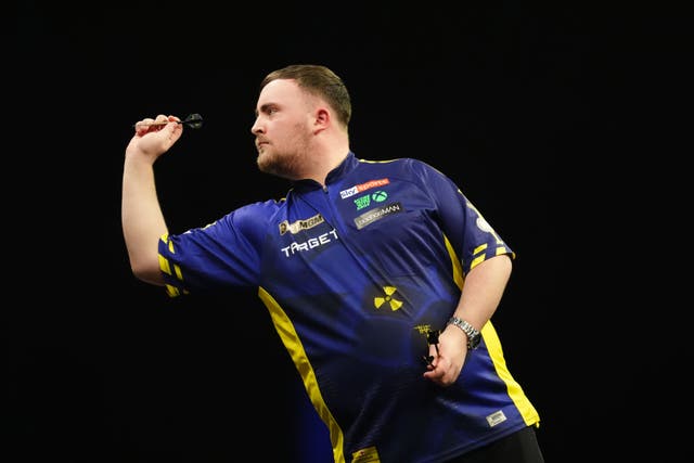 Luke Littler claimed his first UK Open title after beating Jonny Clayton in the semi-finals (Andrew Milligan/PA)