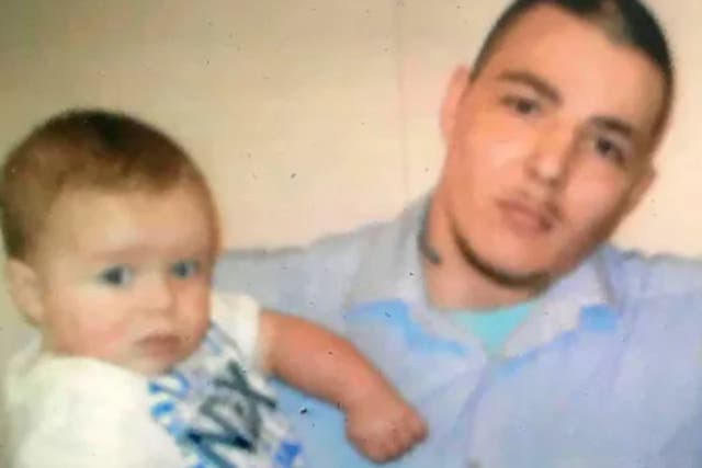 <p>IPP prisoner Thomas White with his son Kayden, aged just 10 months </p>