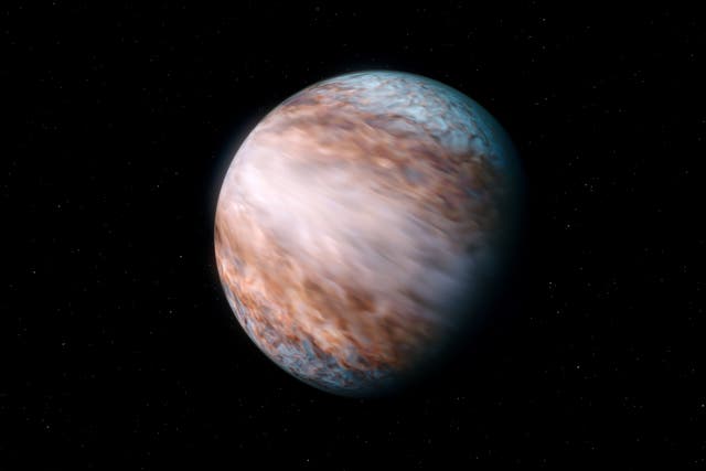 <p>An artist's visualisation handout image released by the European Southern Observatory (ESO) of  WASP-127b, a giant gas planet located about 520 light-years from Earth</p>