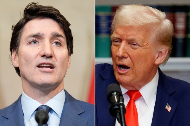 <p>President Donald Trump mocked Canadian Prime Minister Justin Trudeau and threatened to increase reciprocal tariffs after Trudeau announced retaliatory measures </p>