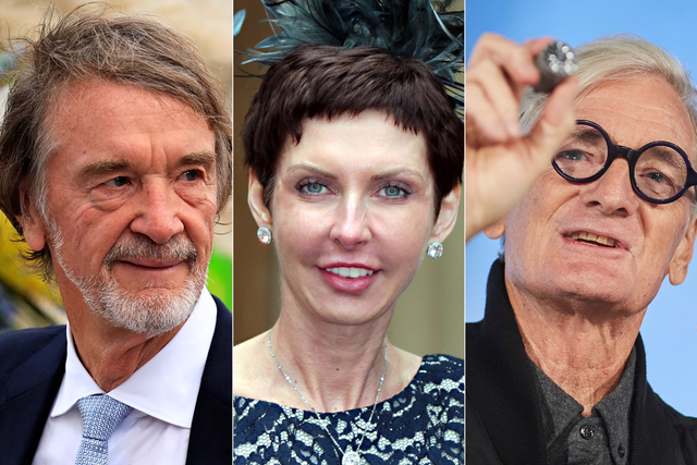 <p>Jim Ratcliffe, Denise Coates and James Dyson all continue to feature</p>